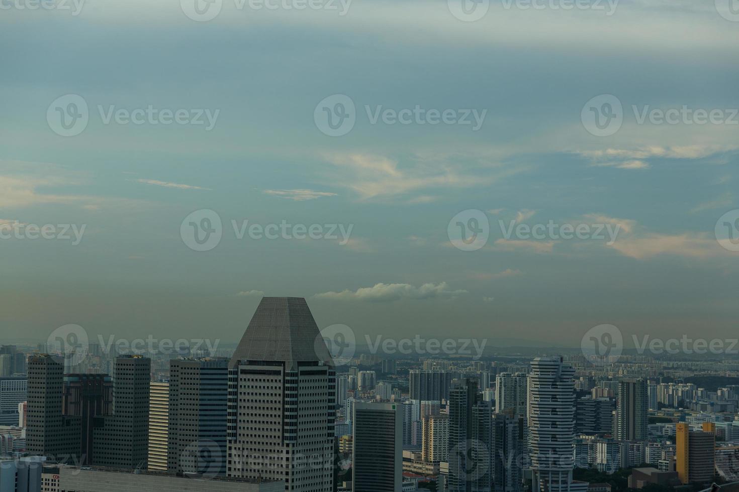 View of Singapore city skyline photo