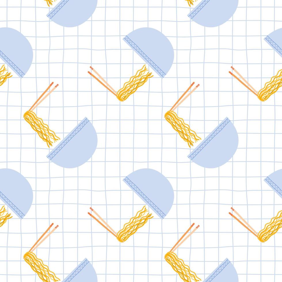 patrones sin fisuras con fideos. patrón lindo para la decoración. vector