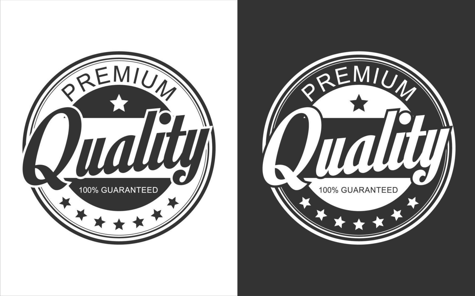 Premium quality retro vintage black and white badge vector