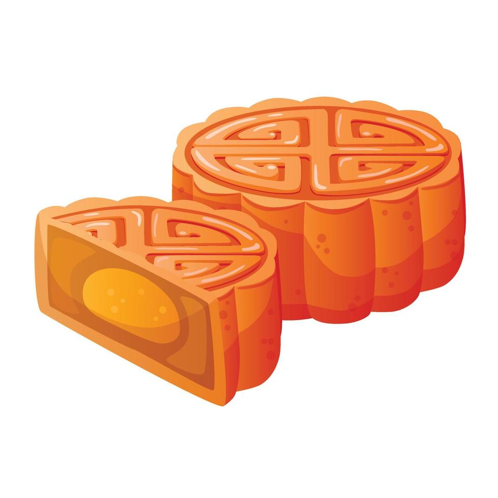 Moon cake, mooncake for Mid Autumn festival or Moon festival vector