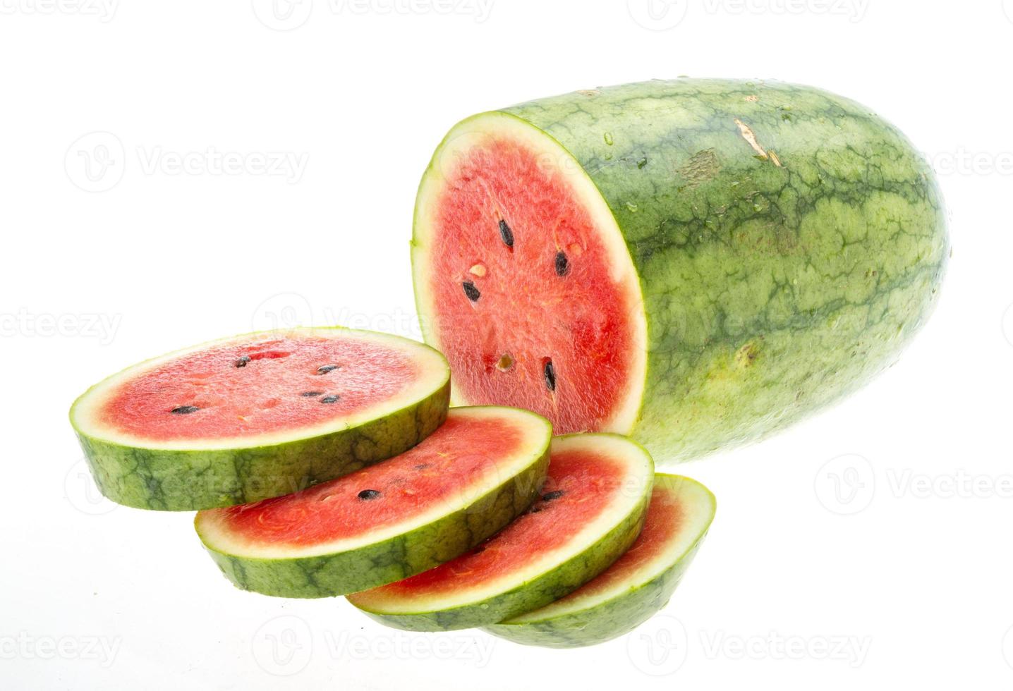 Watermelon on white photo