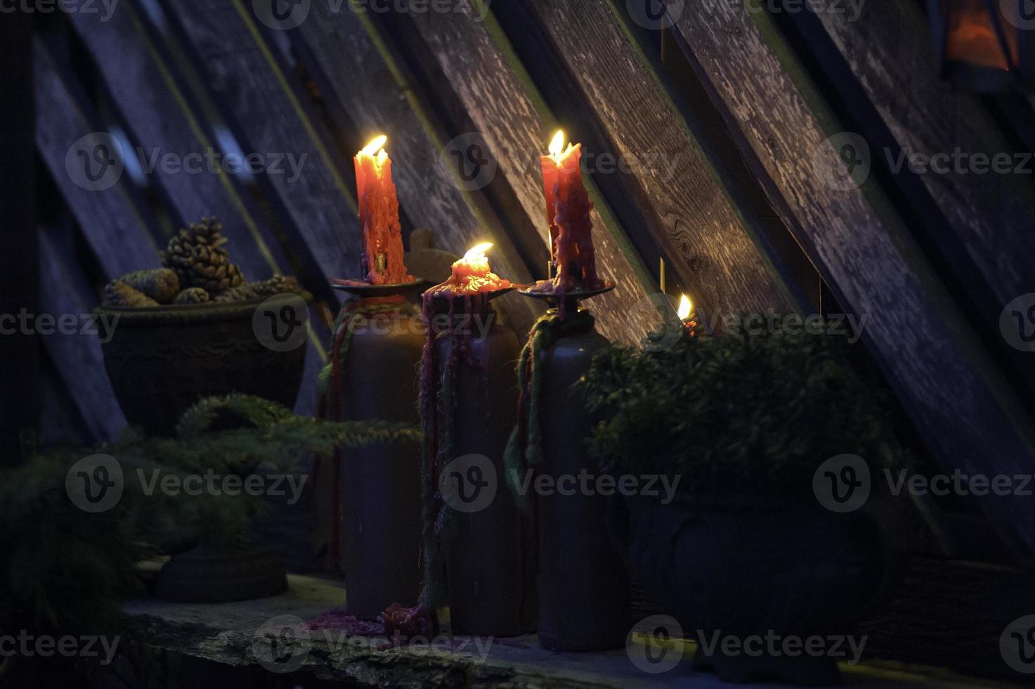 candles in the garden photo