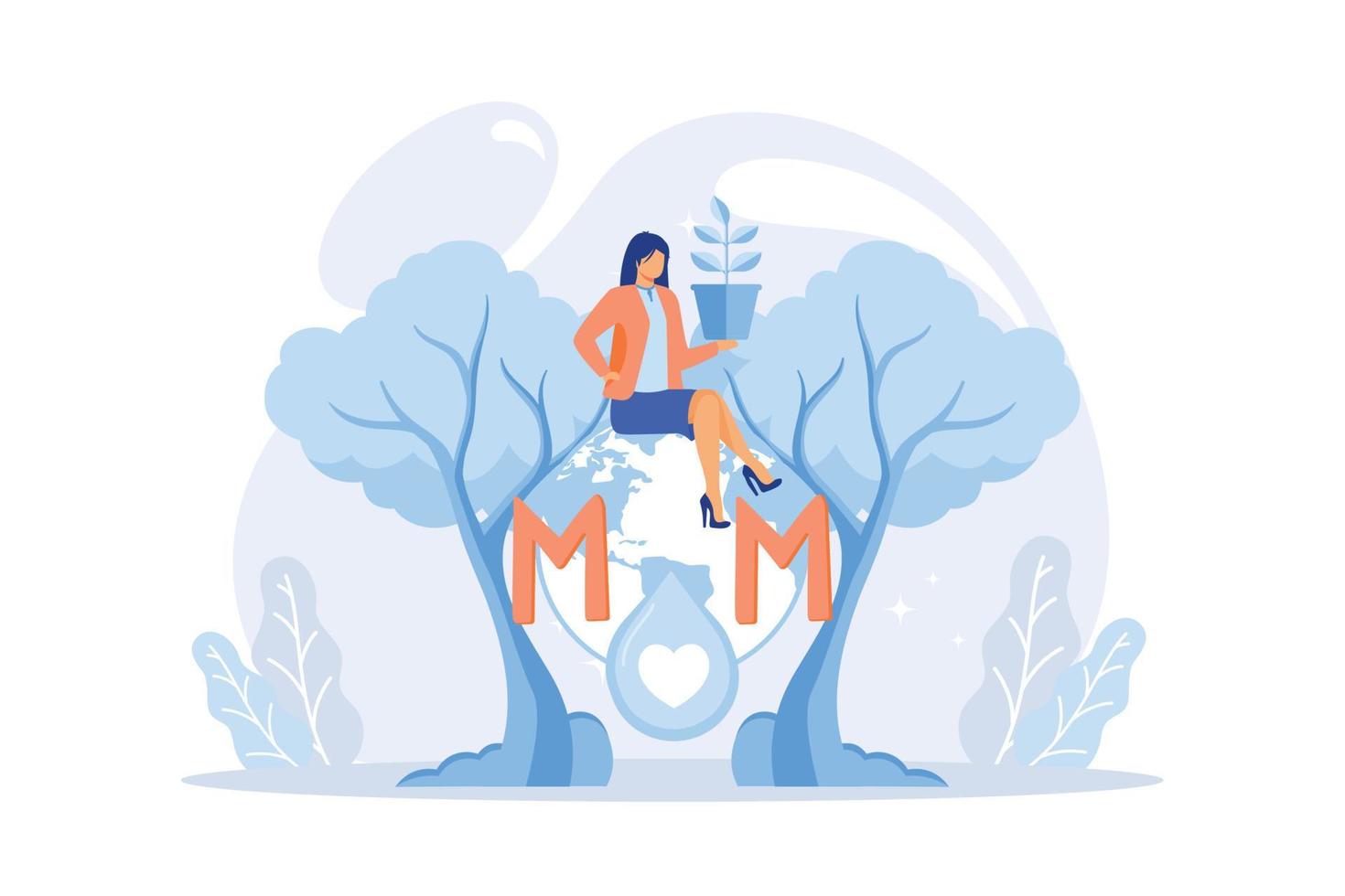 Earth day illustration. Vector concepts for graphic and web design, business presentation, marketing and print material. International Mother Earth Day. Ecology and environmental protection.