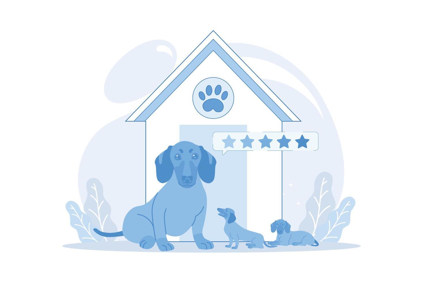 Breed club Canine breed show, top dog standard, buy purebred pet, professional training service, feline club, kennel association member flat design modern illustration vector