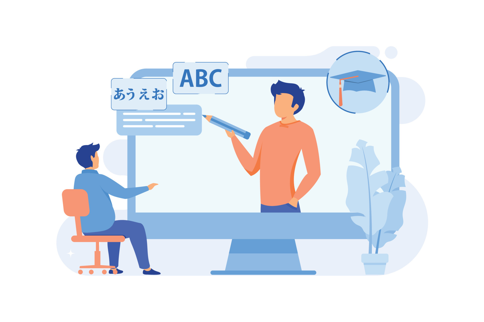 Foreign language Foreign language learning group, native speaker course, professional