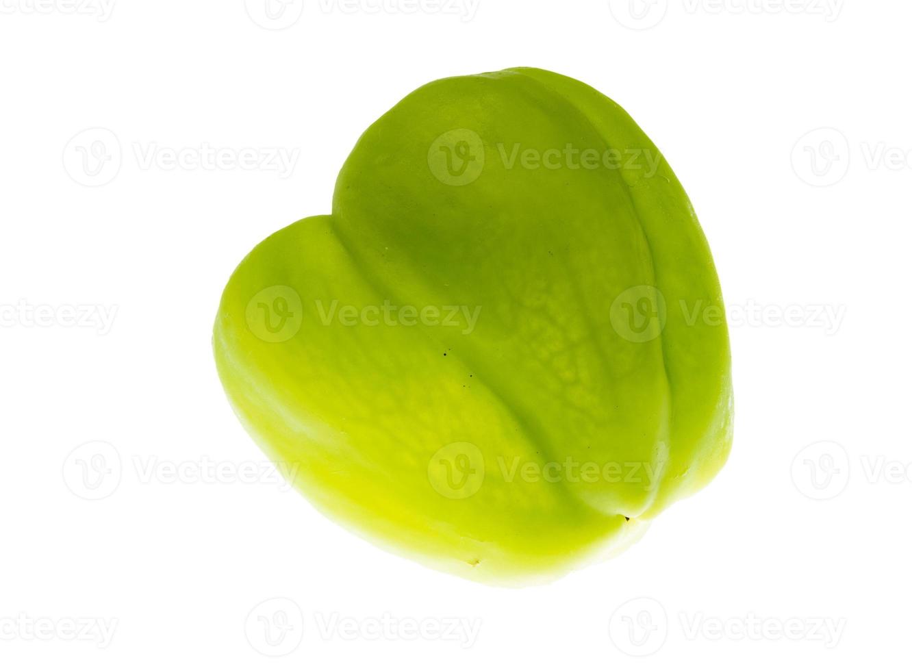 Green bell pepper on white background photo