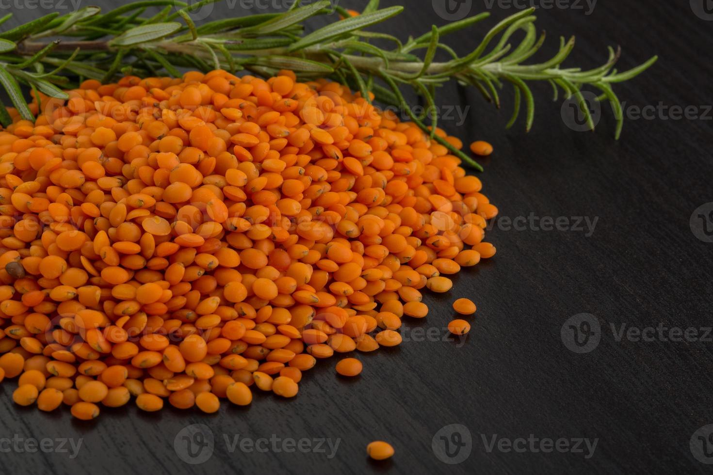 Red raw lentils photo