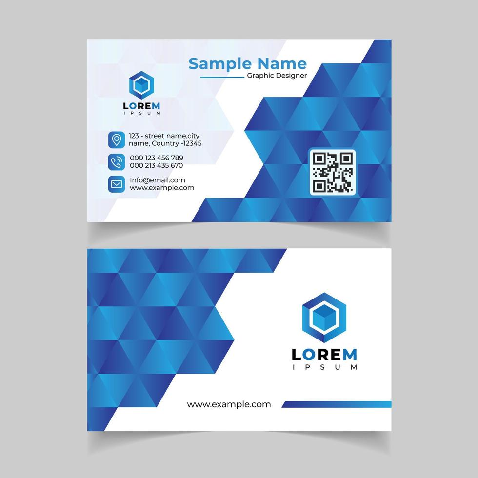 Corporate and creative business card design template. vector