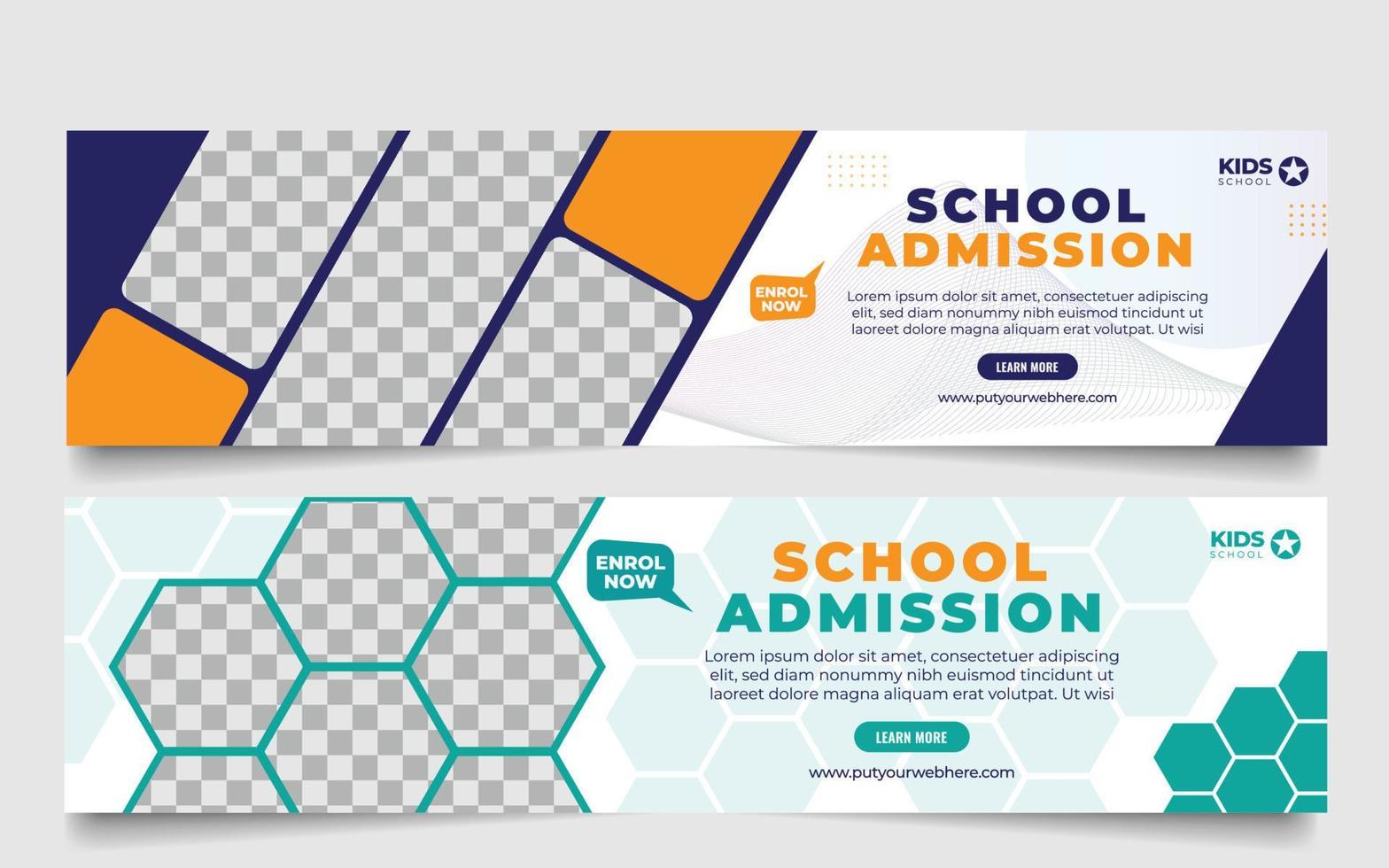 Colorful school admission flyer template design. Kids school design for poster, and banner. Education flyer vector template.