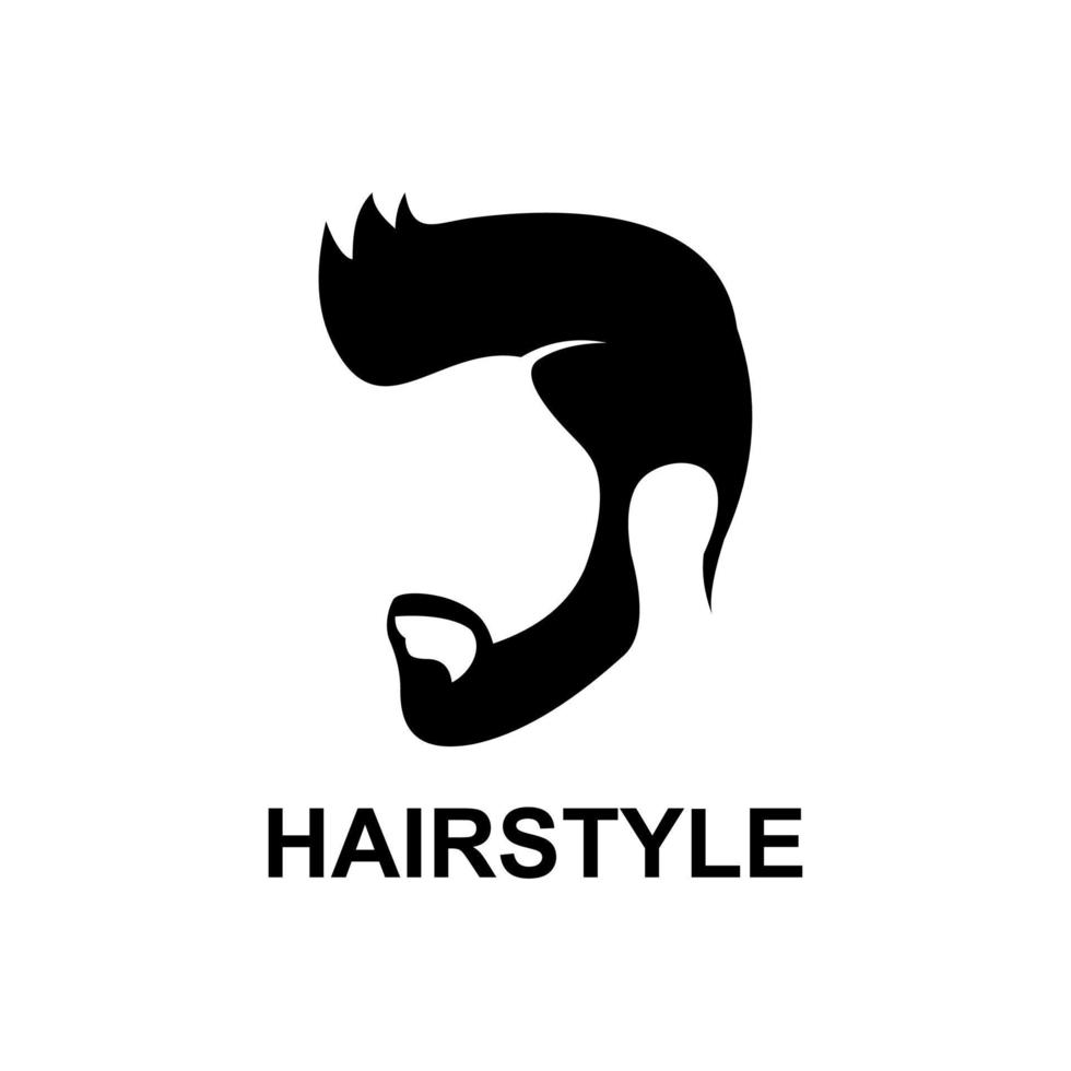 logotipo de estilo de pelo de los hombres vector