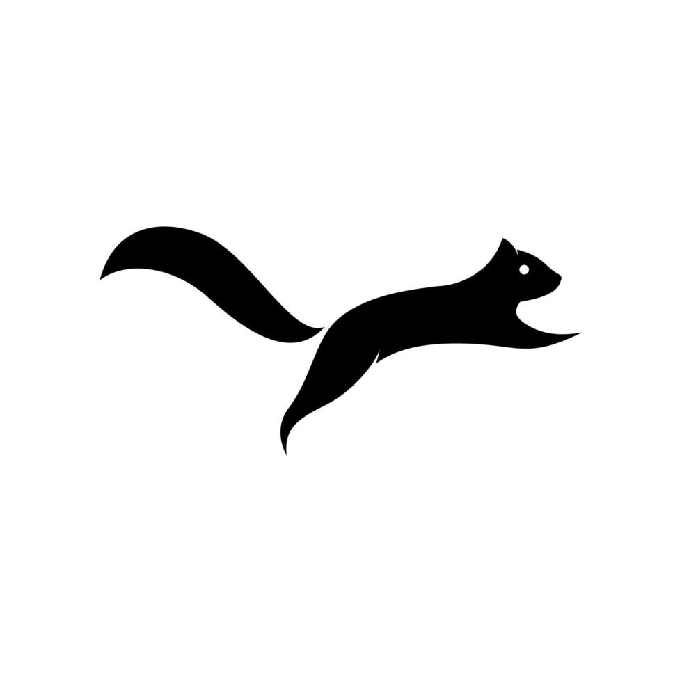 squirrel jumping logo vector