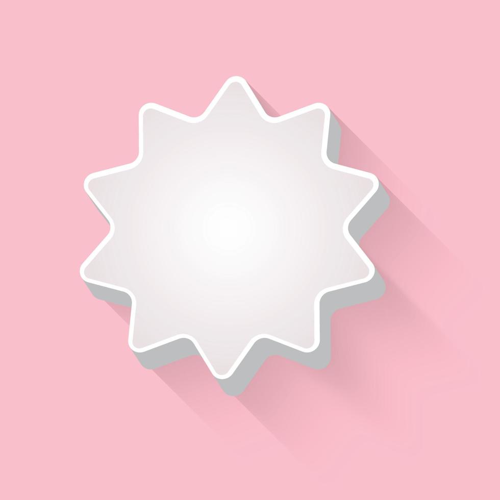 Abstract Vector 3D White Bubble On Pink Background
