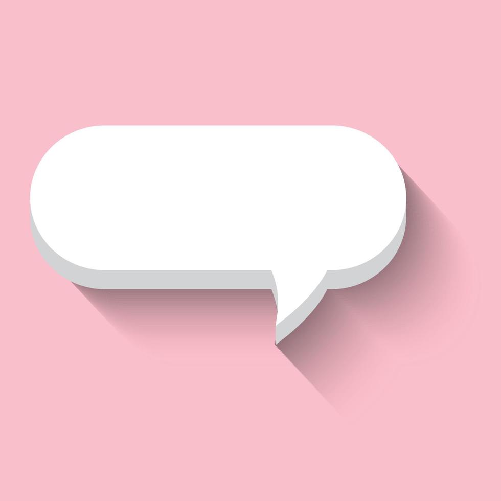 Abstract Vector 3D White Bubble On Pink Background