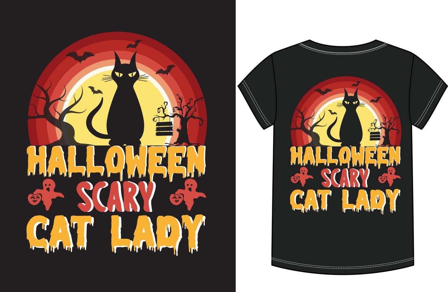 diseño de camiseta de halloween vector