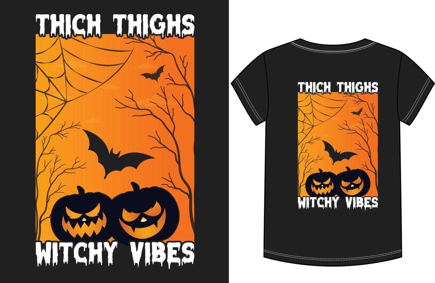 diseño de camiseta de halloween vector