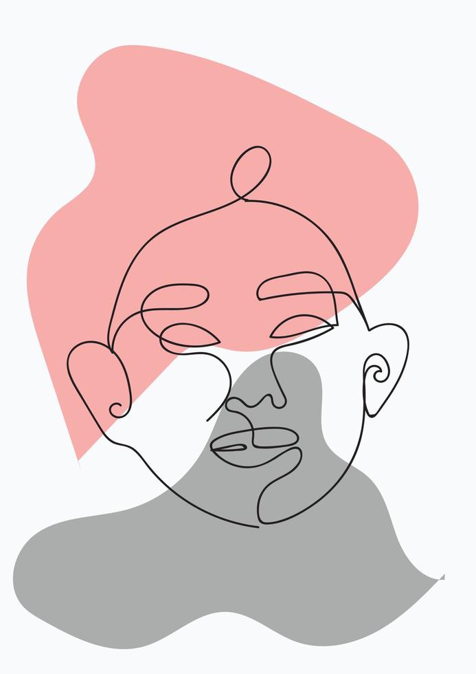 woman portrait Vector minimalist style portrait