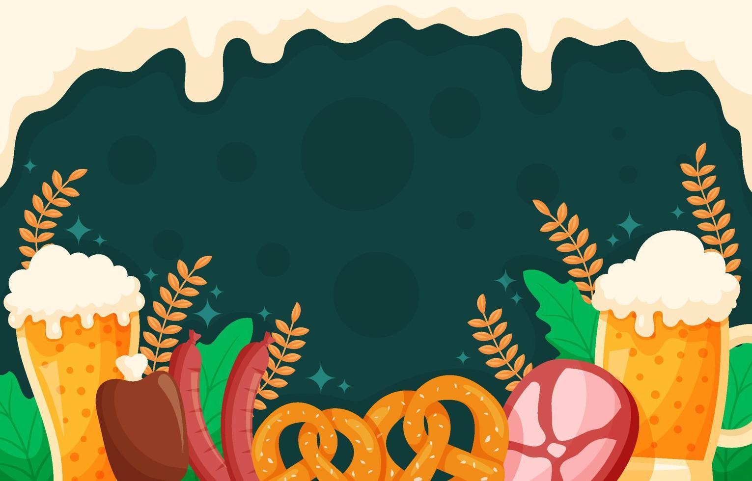 Oktoberfest Food Background Concept vector