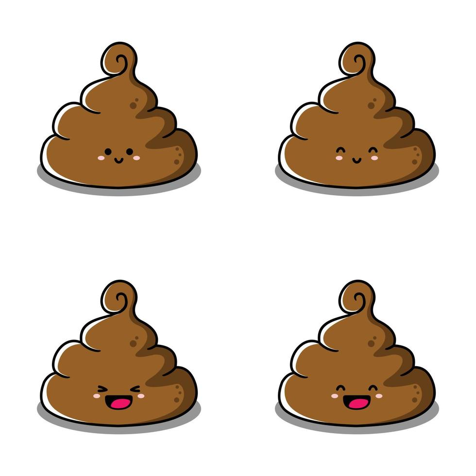 vector illustration of cute poop emoji 10915389 Vector Art at Vecteezy