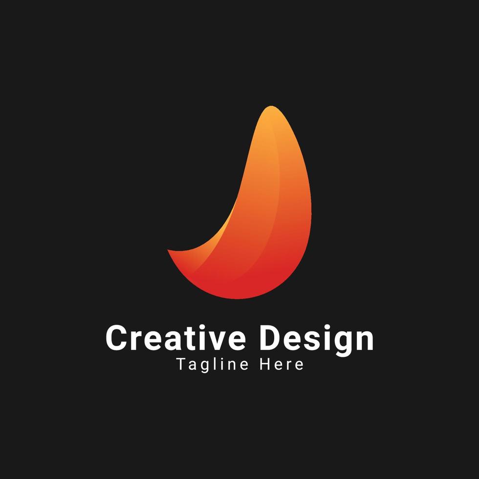 Modern gradient j letter logo icon design vector