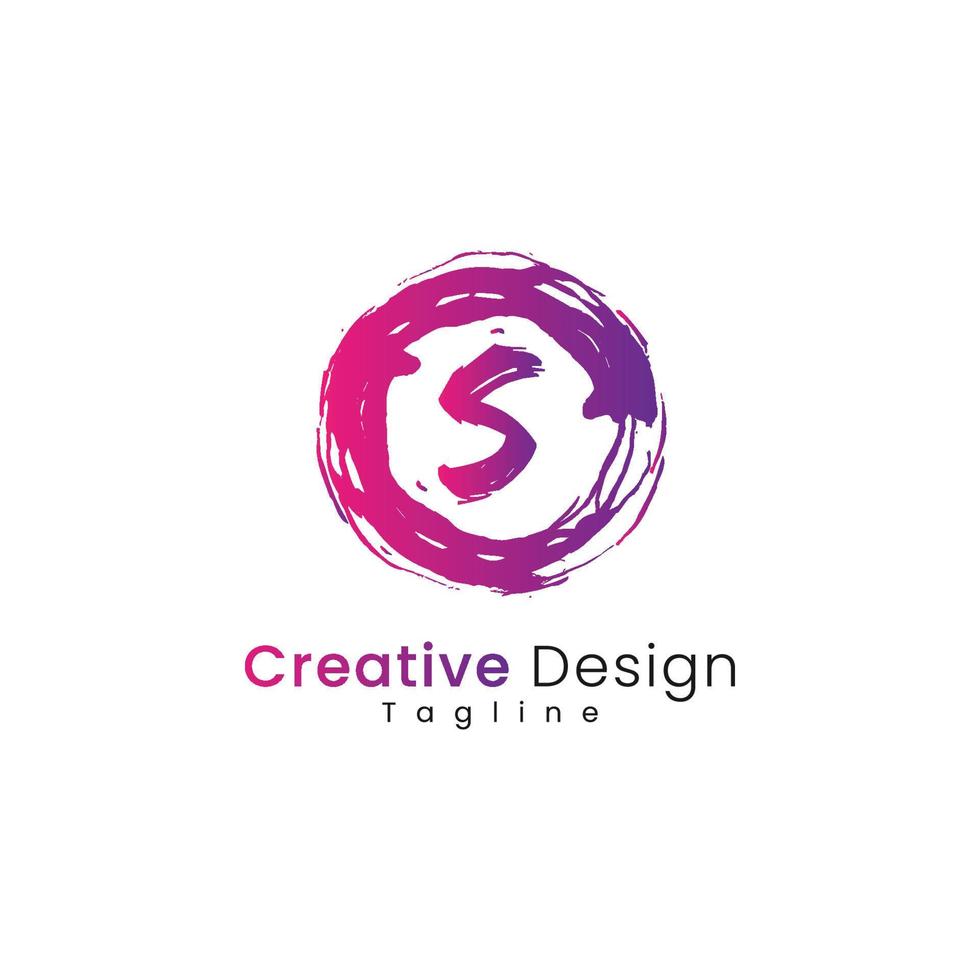 Modern s letter circle logo design template vector