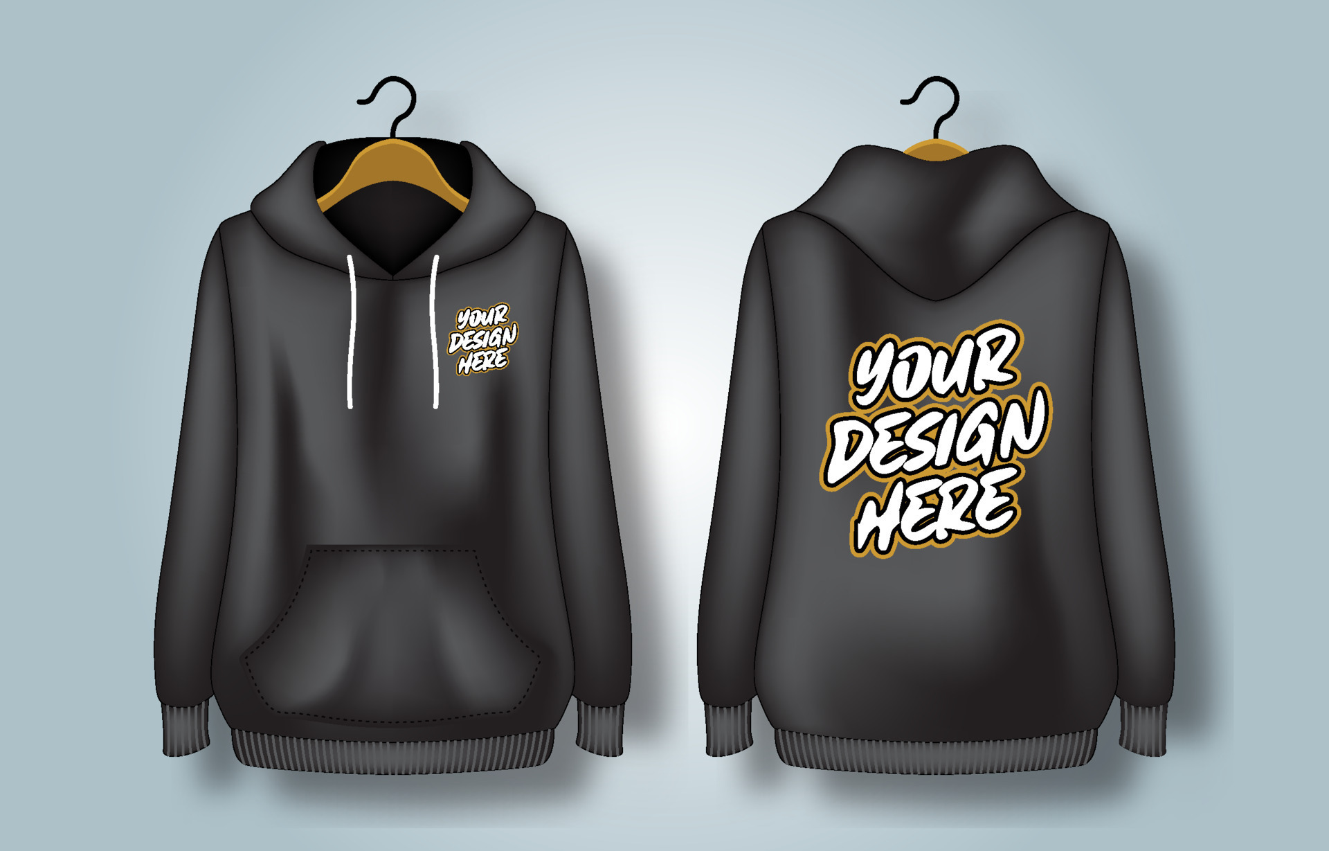 Realistic Hoodie Mock Up Template 10915689 Vector Art at Vecteezy