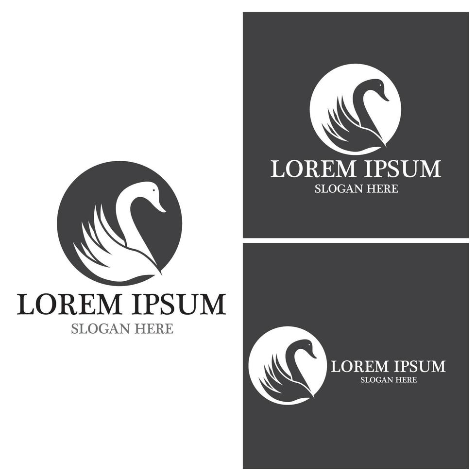 Swan logo vector template illustration