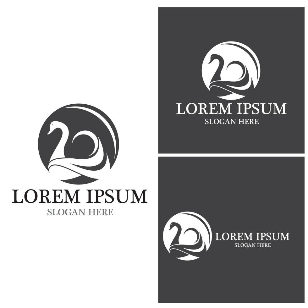 Swan logo vector template illustration