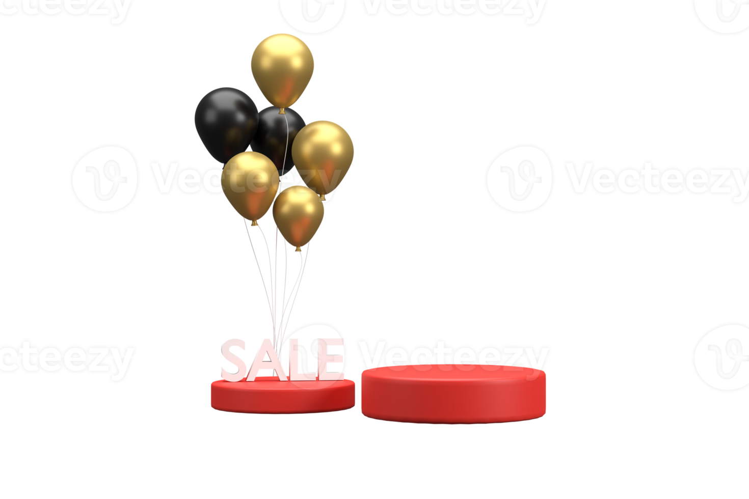 3d. schwarze freitag-aktion mit luftballons png