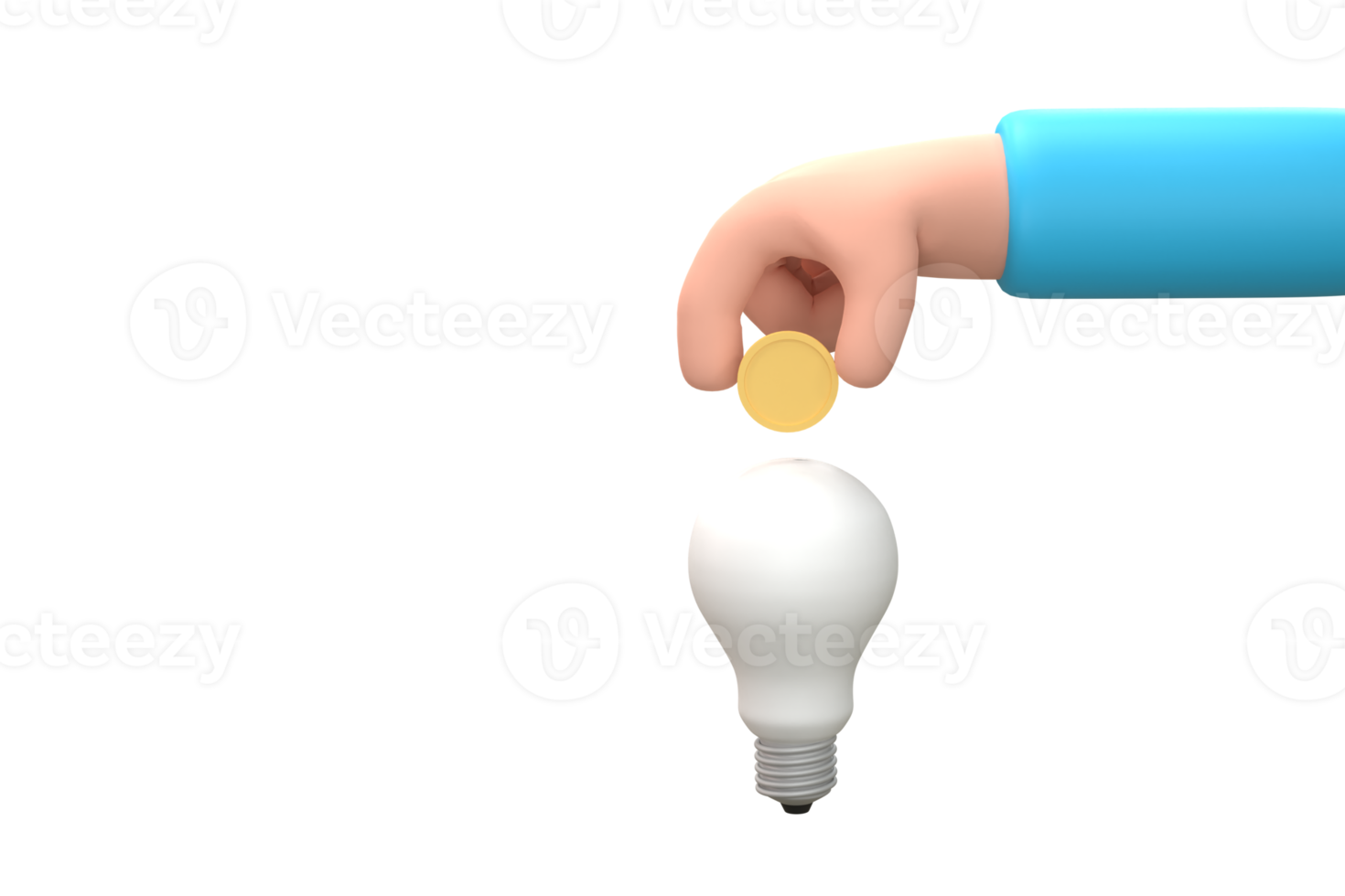 hand holding a coin with a light bulb knowledge accumulation concept png