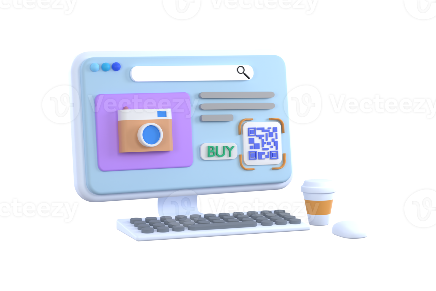 Online shopping. Open computer, Online store concept. Banner for marketing and promotion ecommerce. png