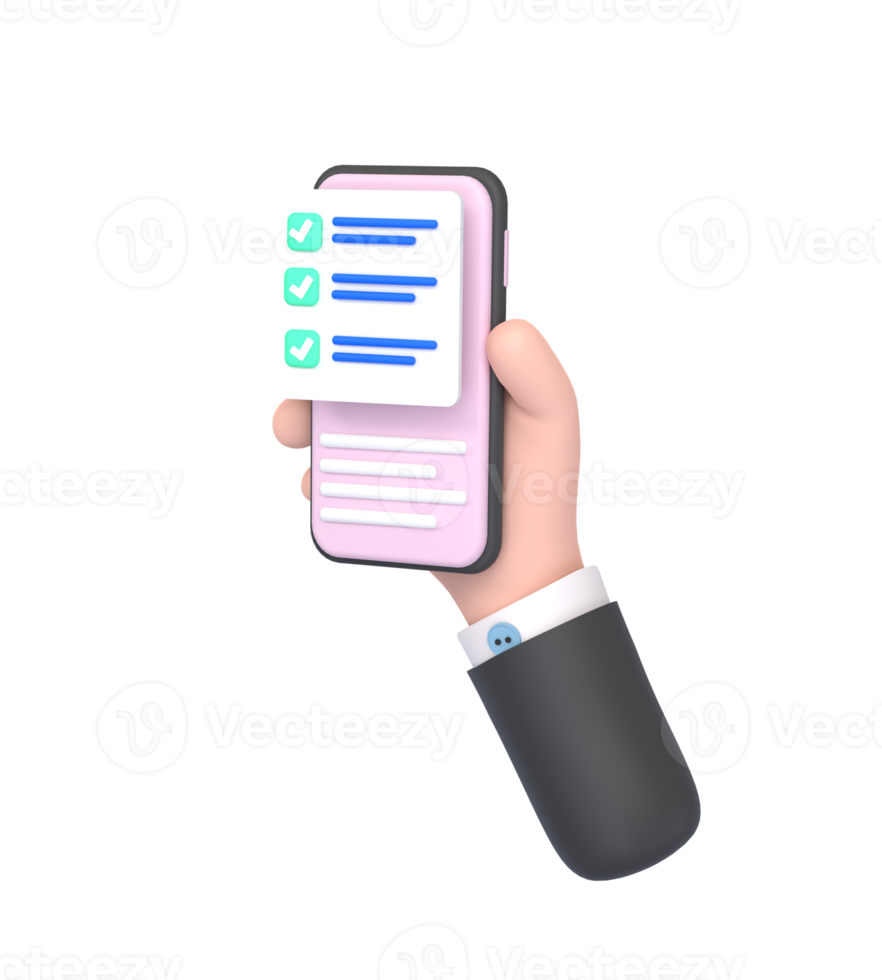 task management todo check list with mobile phone holding hand. png