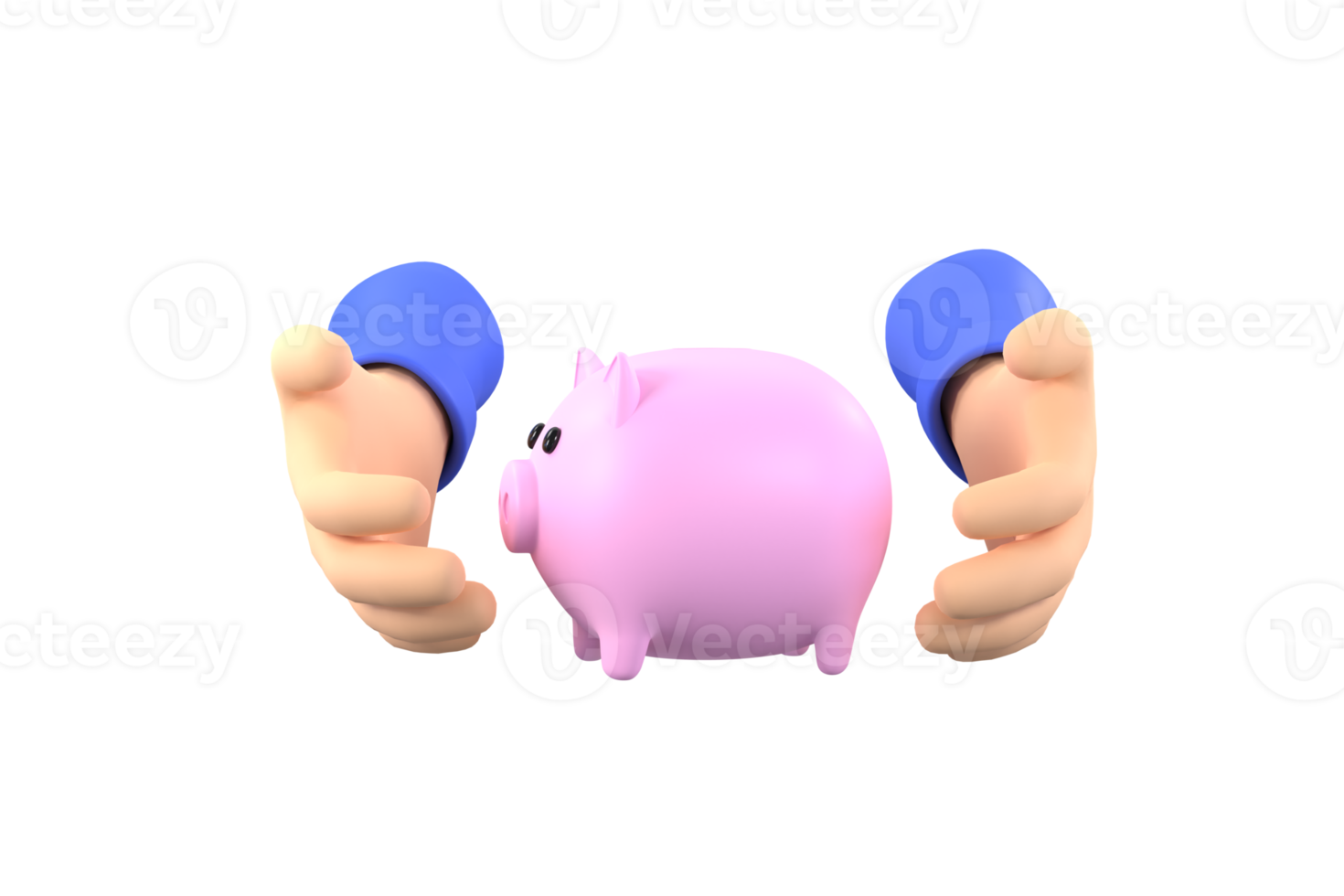 hands tender holding pink piggy bank, savings and invest for future growth. png