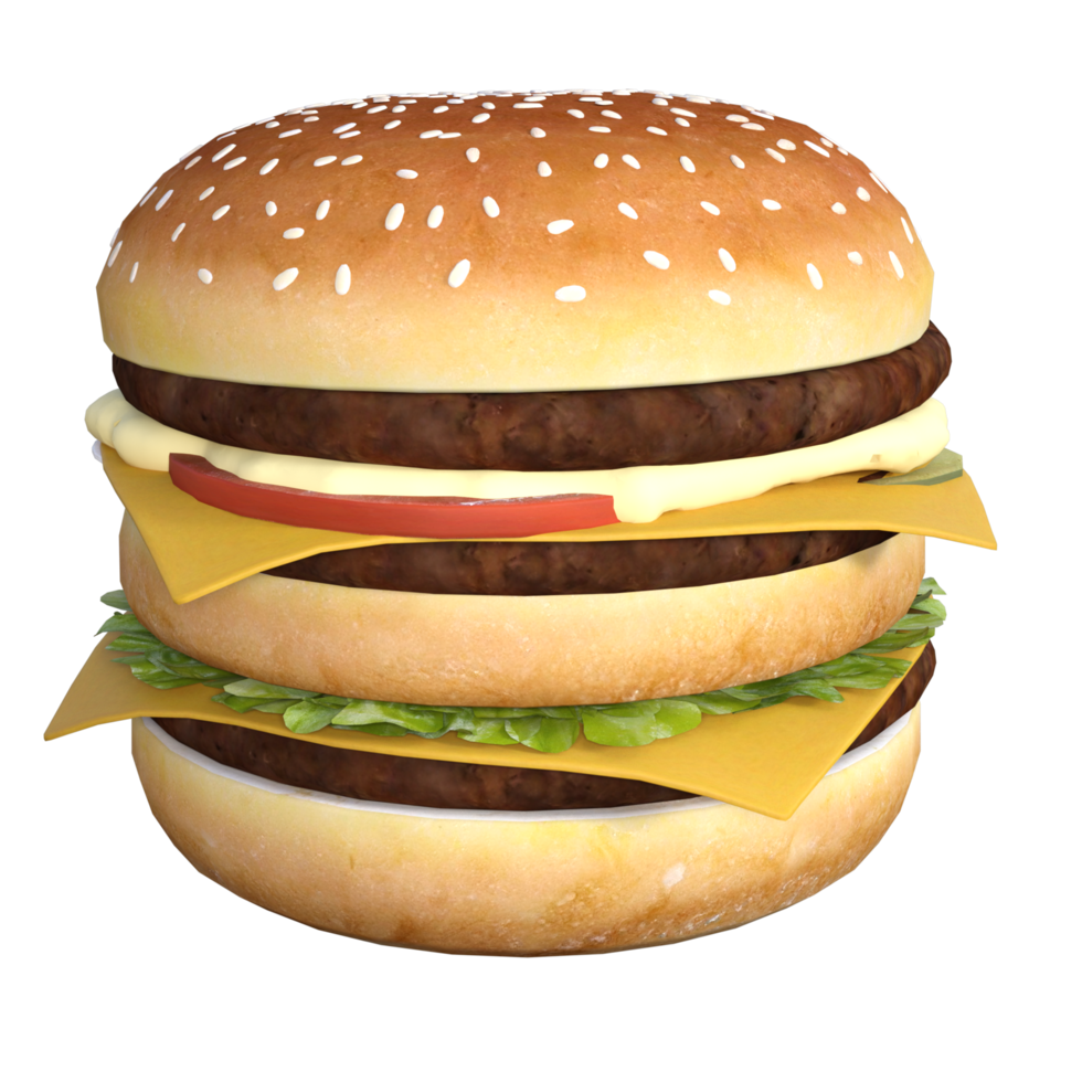 fast food 3d model png