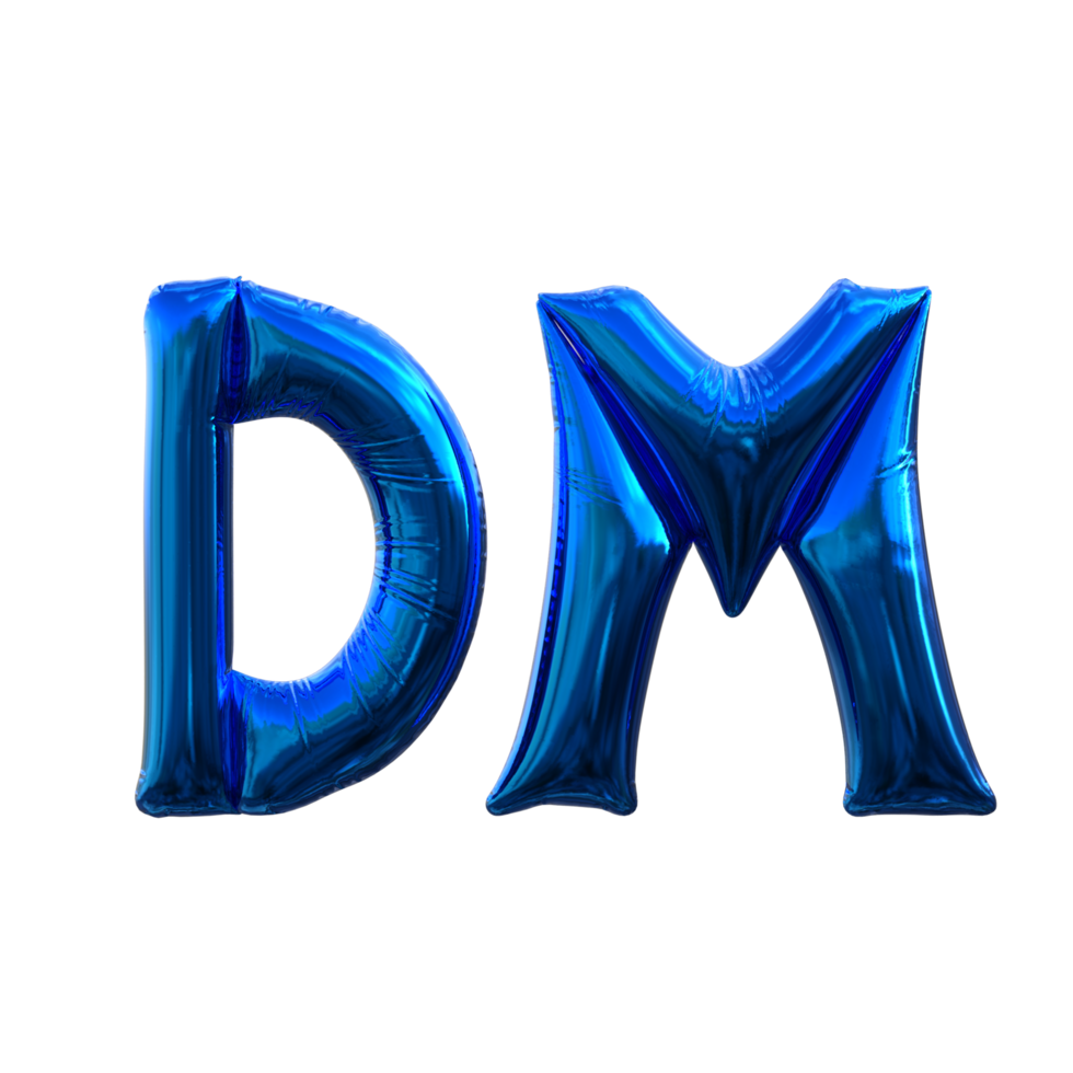 mots de ballons rendu 3d png