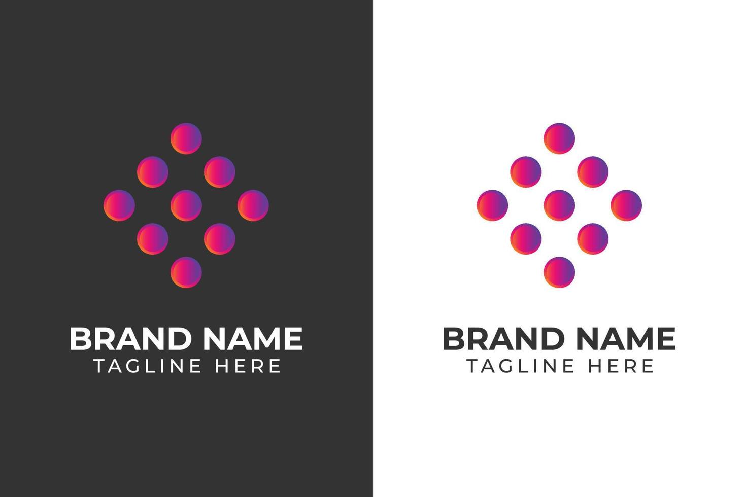 logo dot gradient purple template design vector