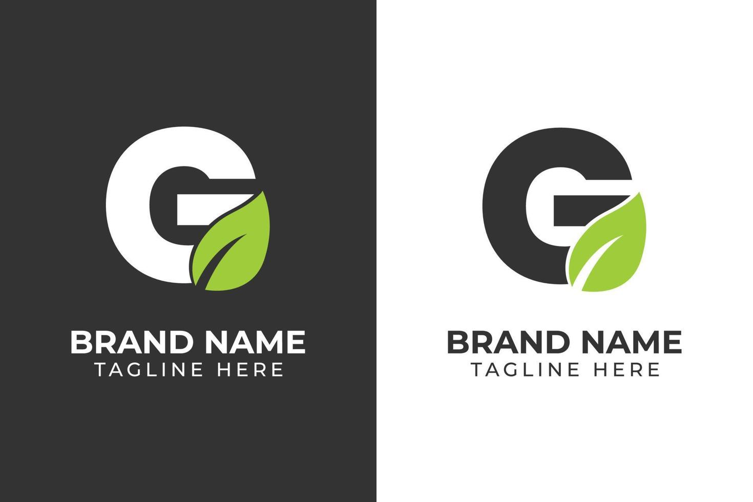 logo type G leaf go green template design 10916963 Vector Art at Vecteezy