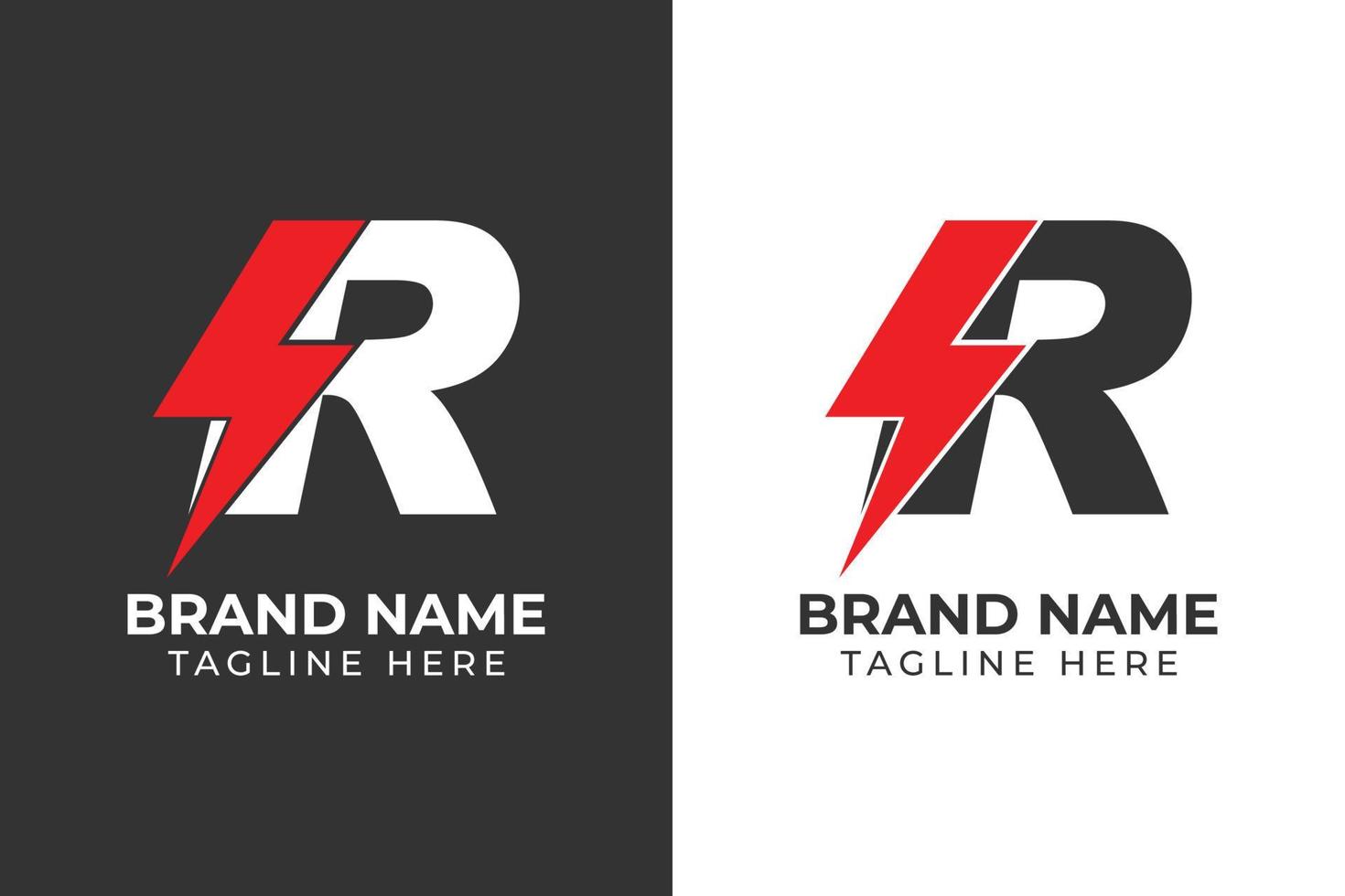logo power R lightning template design 10916971 Vector Art at Vecteezy