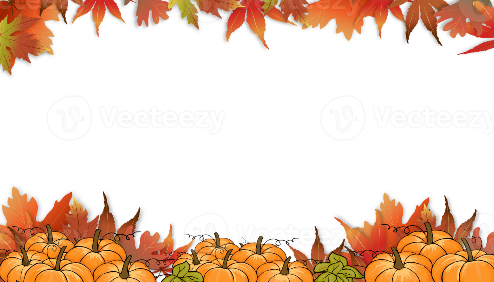 Autumn background with pumpkin and maples leaves border, Fall template Autumn background with pumpkin and maples leaves border, Fall template
