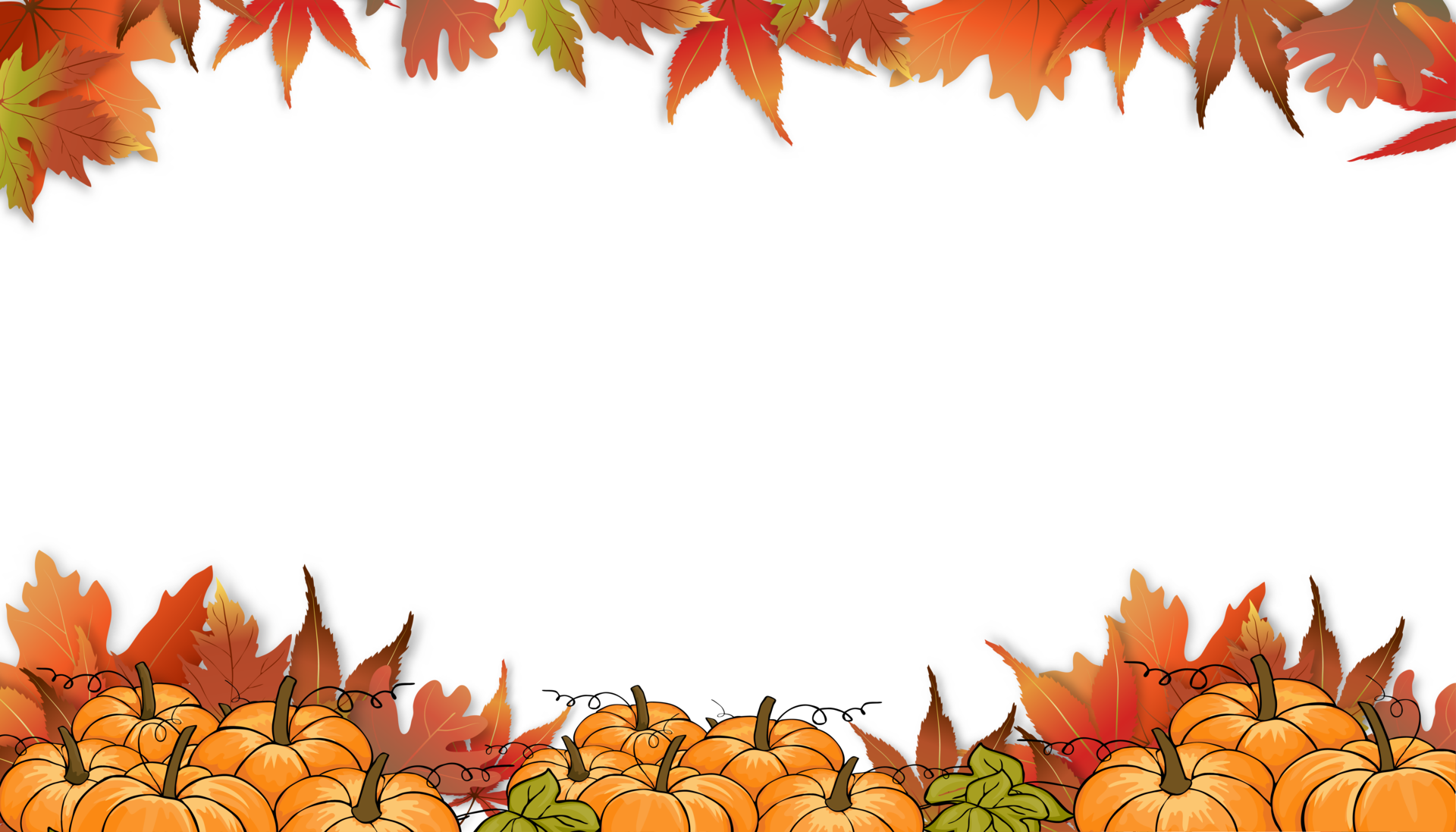 Vector Fall Leaf Border