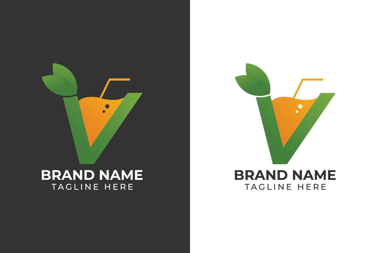 diseño de plantilla de jugo de bebida de logotipo vector