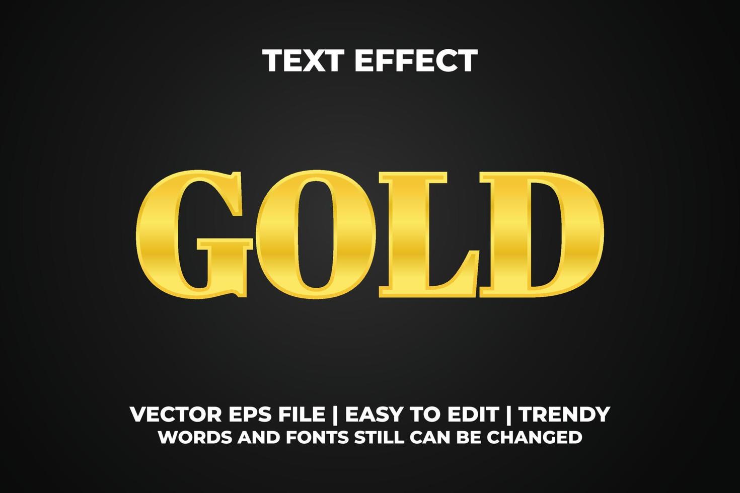 Simple gold text effect template design vector