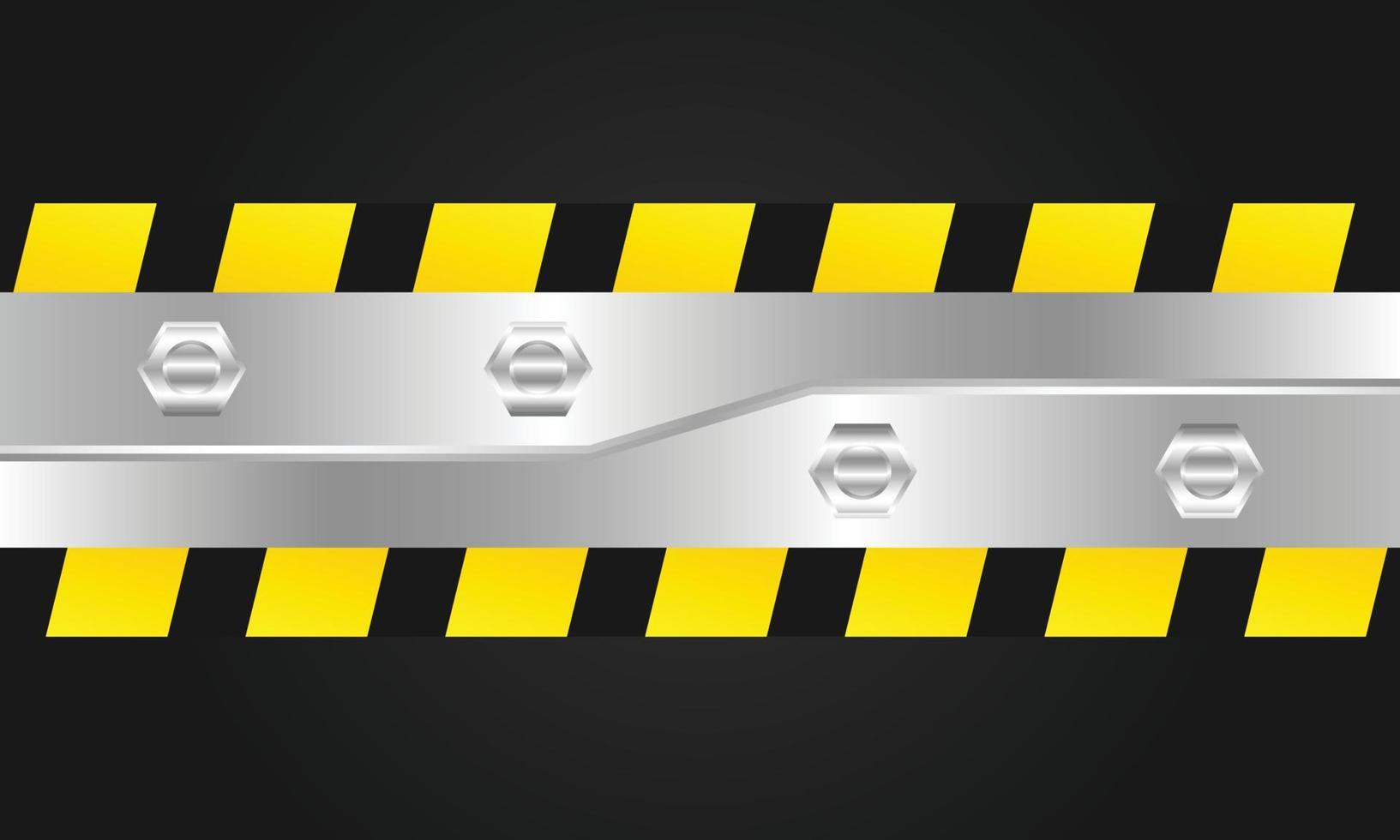 close gate metal strip with police line template background vector