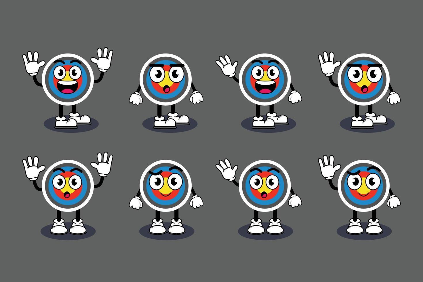 Illustration vector graphic cartoon character of Cute mascot archery target with pose. Suitable for children book illustration and element design