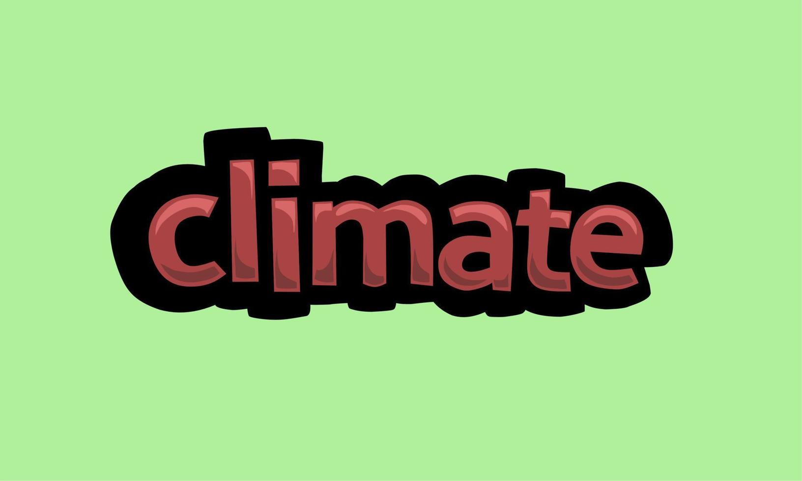 diseño vectorial de escritura climática sobre un fondo verde vector