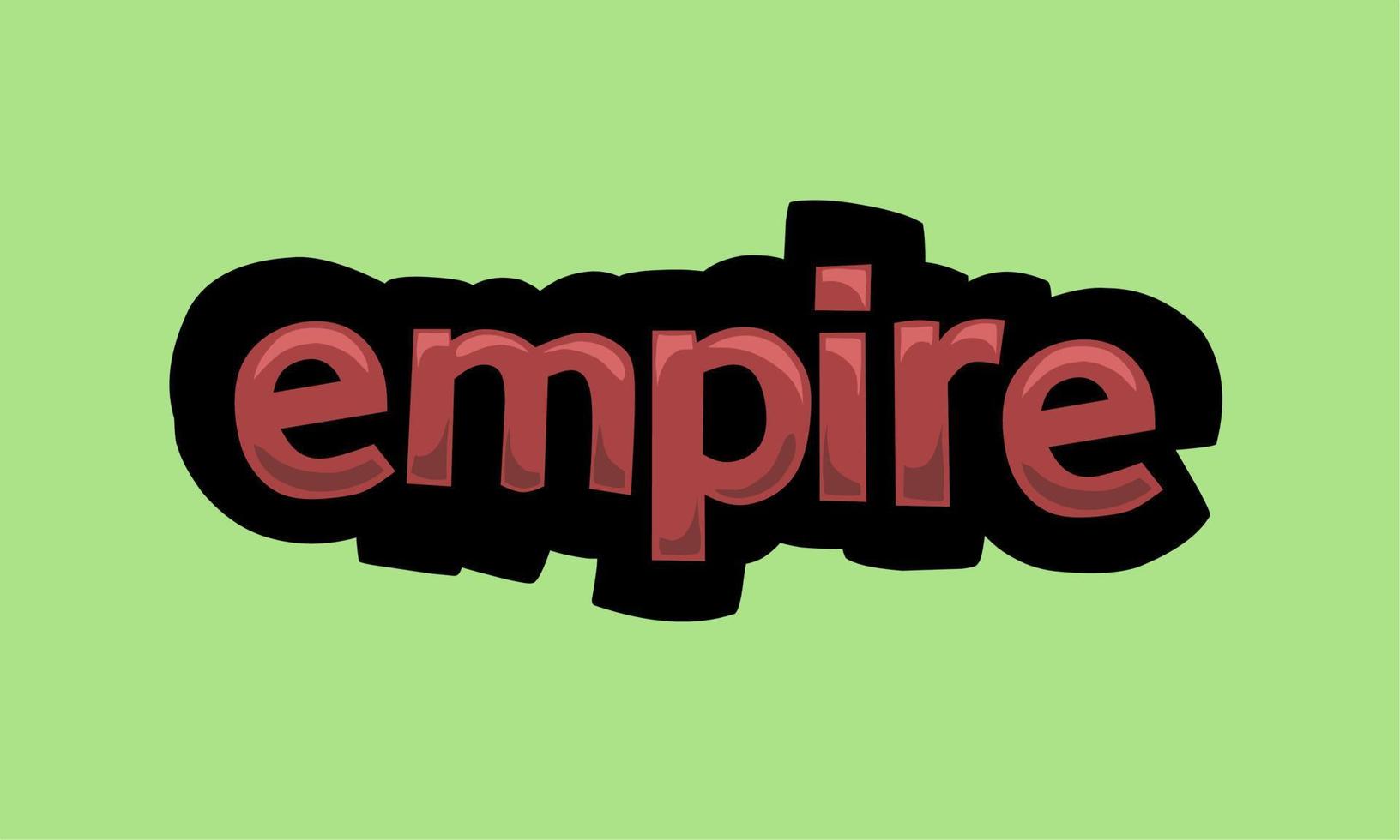 EMPIRE writing vector design on a green background