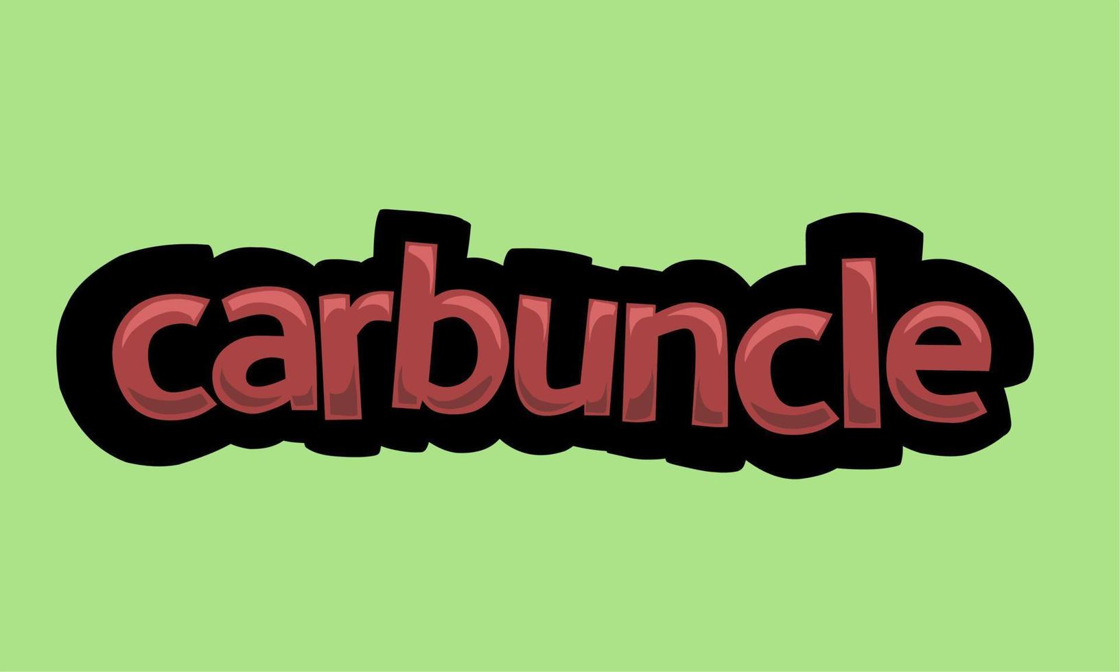 CARBUNCLE writing vector design on a green background