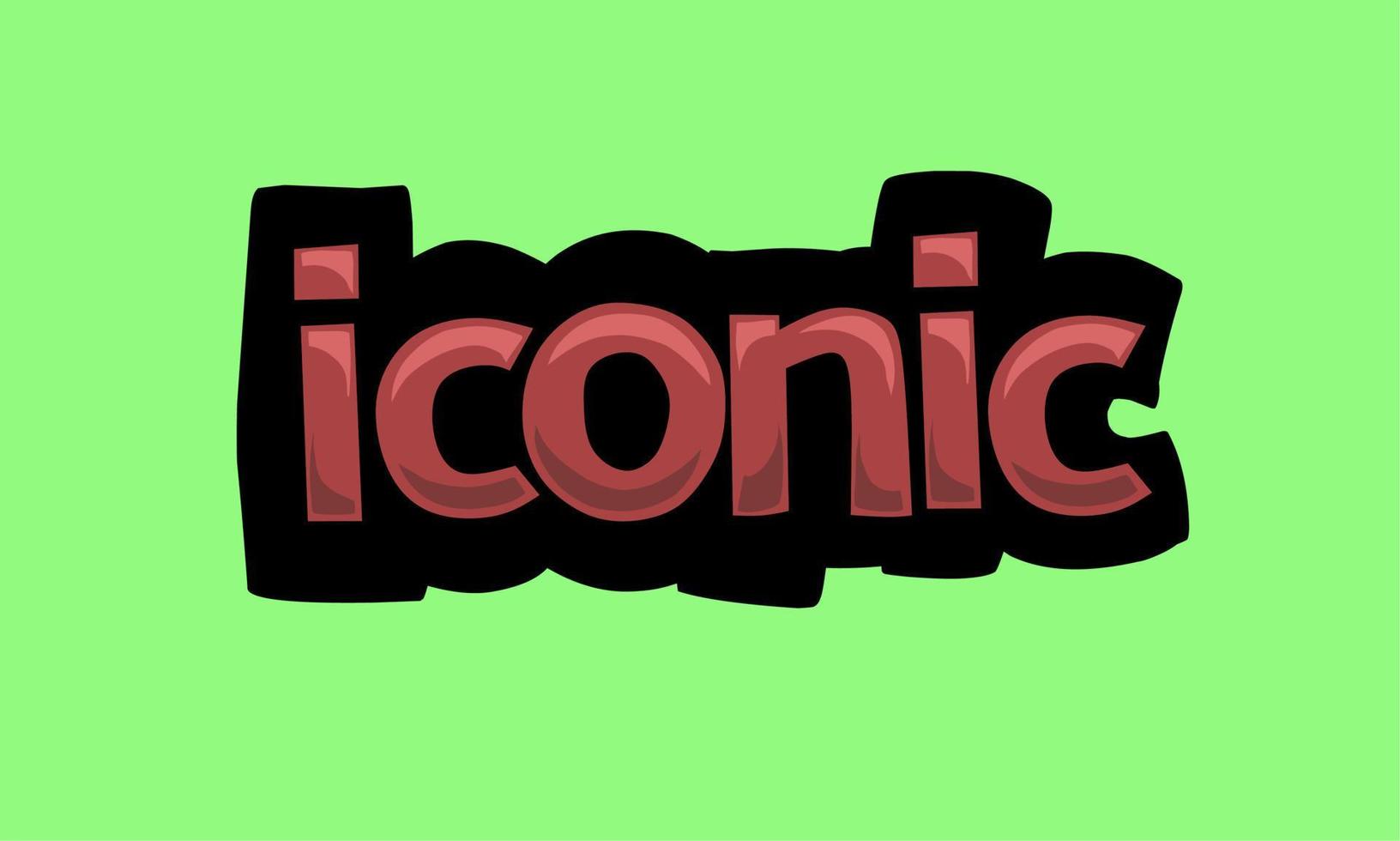 diseño de vector de escritura icónica sobre un fondo verde