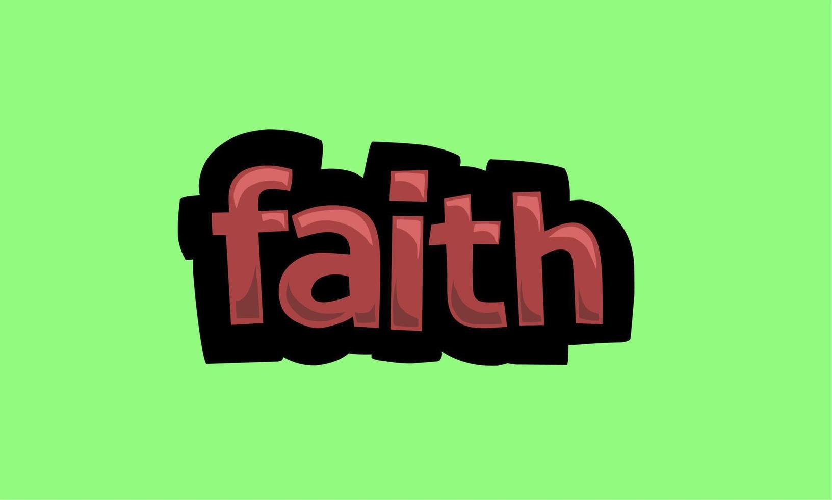 FAITH writing vector design on a green background