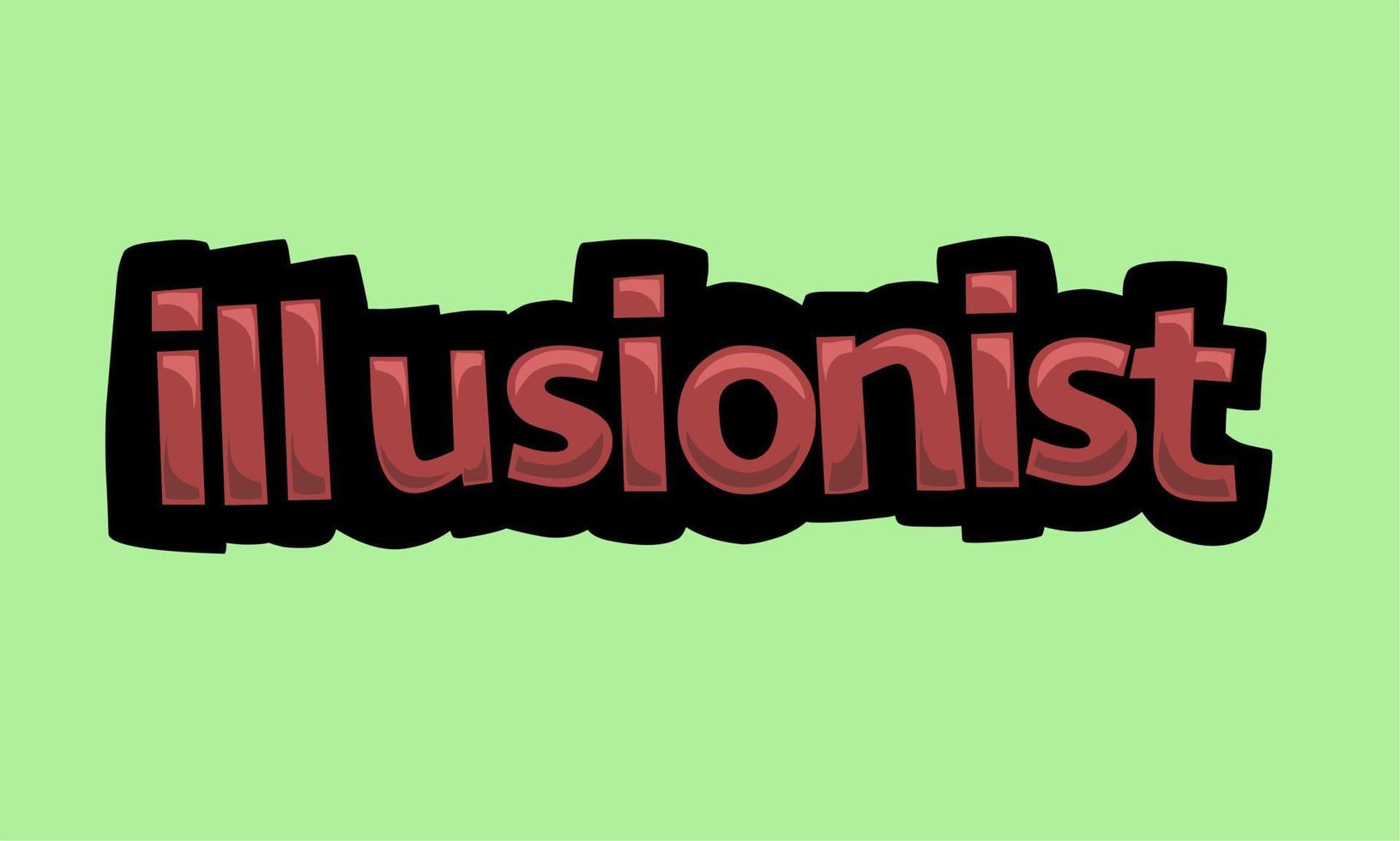 ILLUSIONST writing vector design on a green background