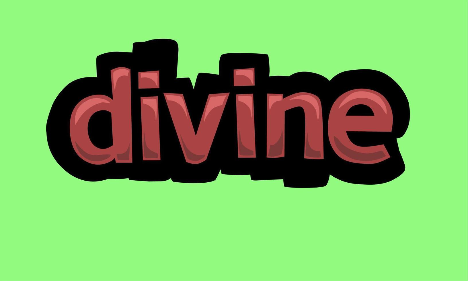 DIVINE writing vector design on a green background
